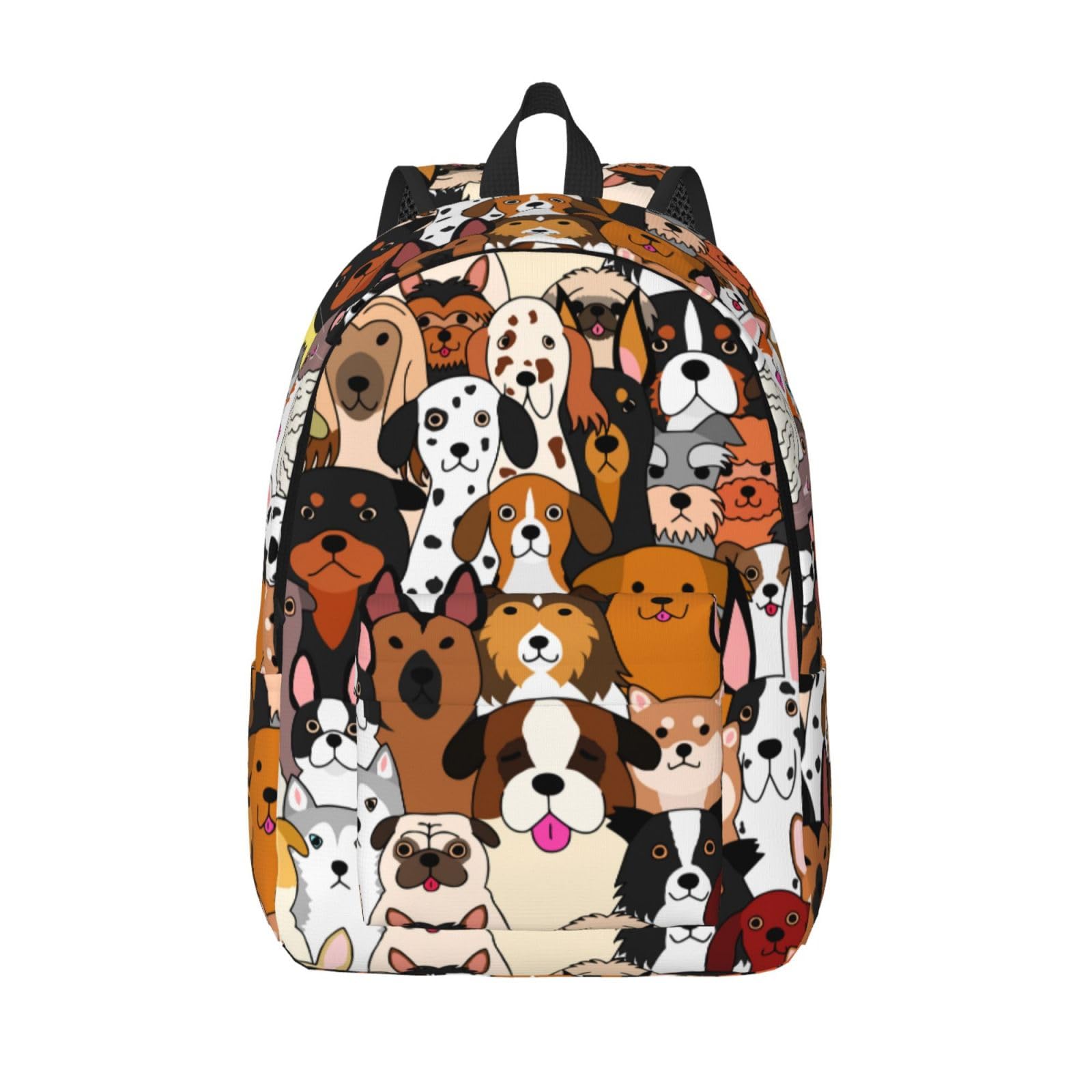 Duduho Cute Dogs Print Backpack 17.7 Inch Laptop Backpack Travel Hiking Daypack Multipurpose Bookbag For Men Women