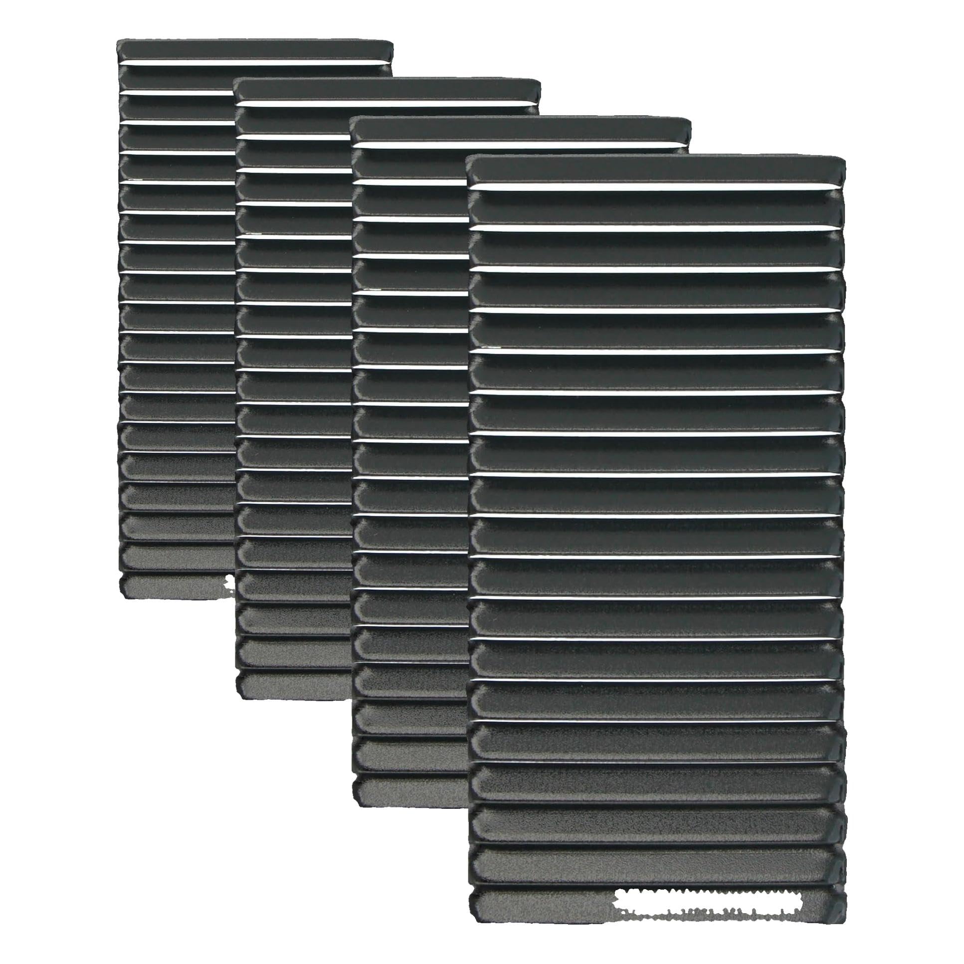 Amig - Quadratisches Aluminiumgitter mit Insektenschutz | Lüftungsgitter für Luftauslass | Ideal für Decken in Küche und Bad | Maße 200 x 200 mm | Farbe Schwarz (Packung mit 4)