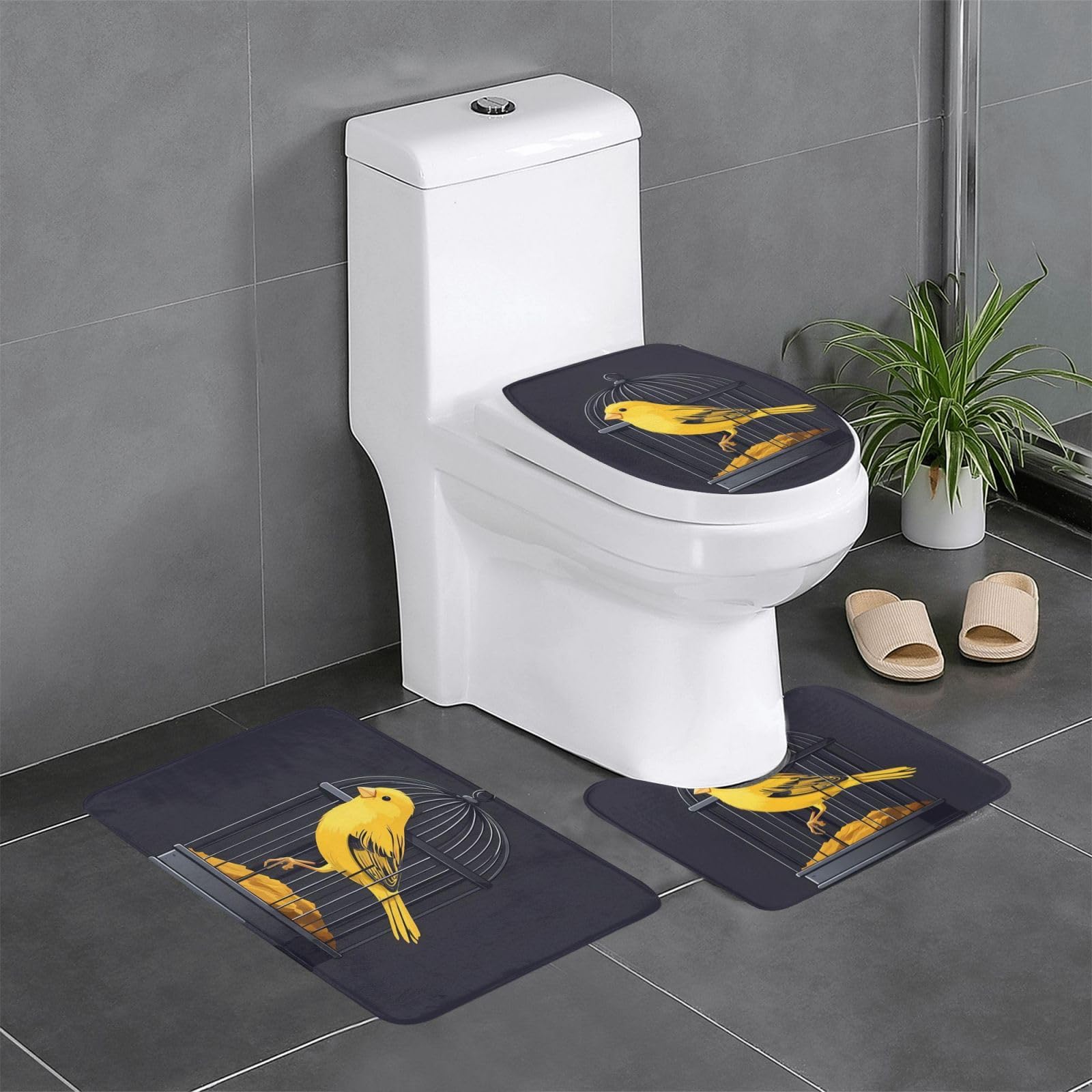 Tapis de bain antidérapant pour éviter les glissades sur carrelage de WC