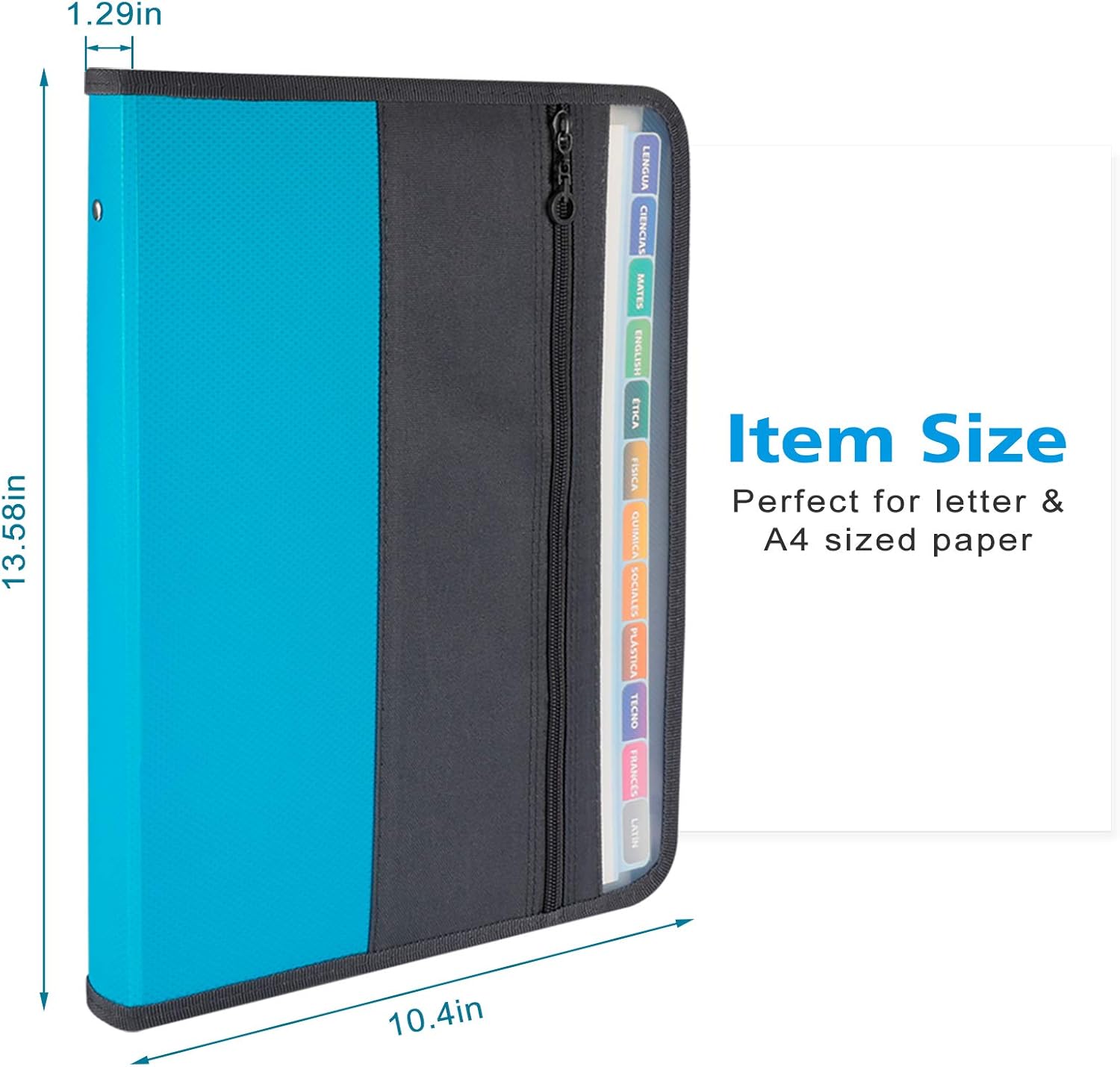Sooez Expanding File Folder with Sticky Labels, 13 Pocket Accordion File Folder Document Organizer Expanding Zip File Folder with Zipper Closure，Letter A4 Paper Document Accordion Folder, Teal : Office Products