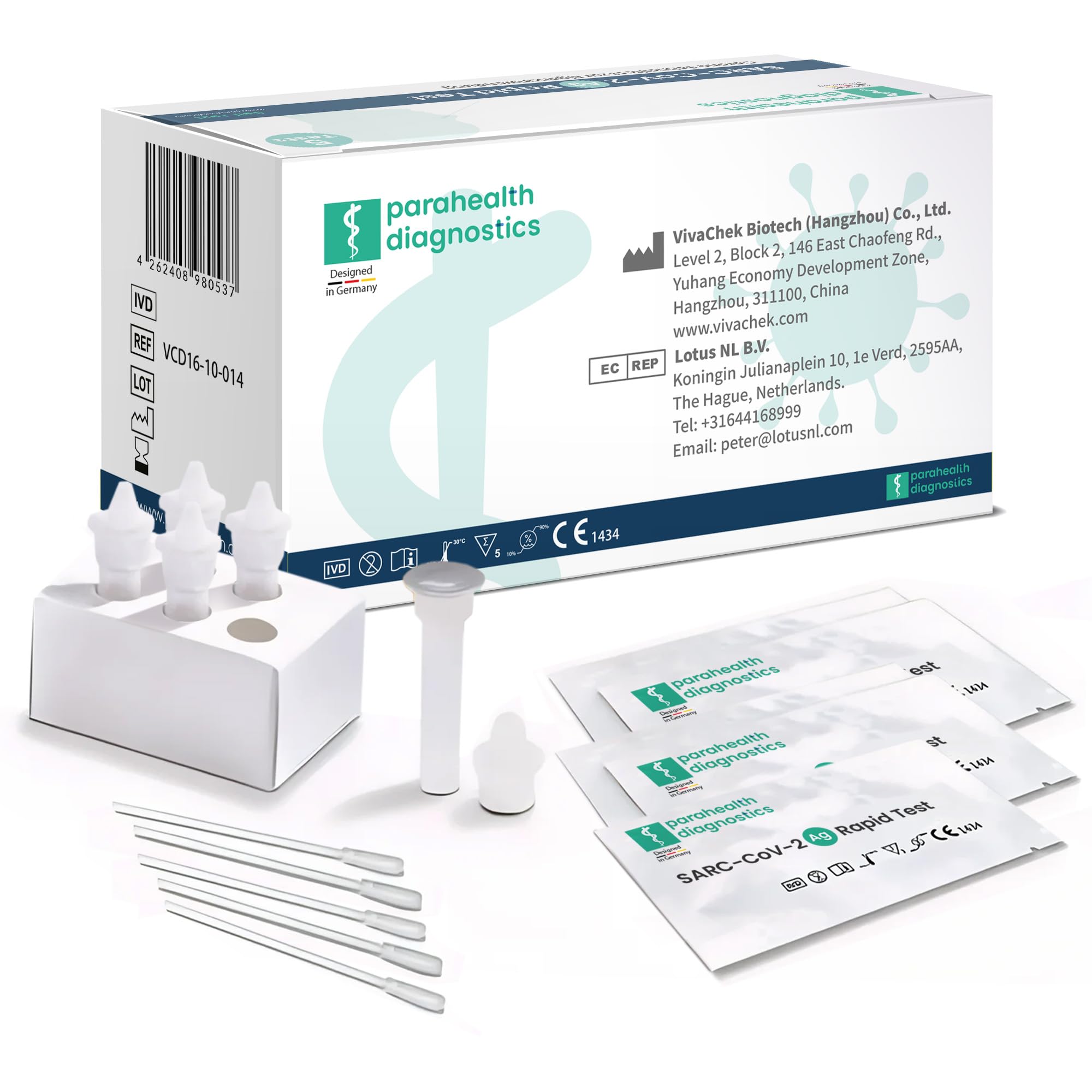 diagnostics - 40 tamponi rapidi per COVID-19, Test Antigenico Nasale, Validato per Nuove Varianti 2024, Sensibilità Alta