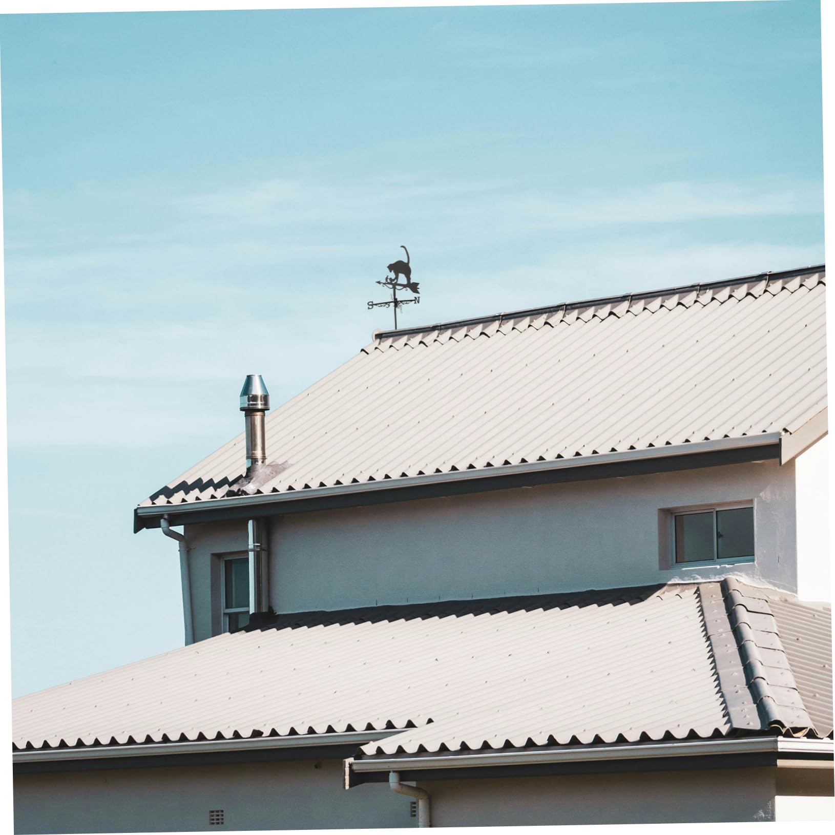 Abaodam Large Yard Weather Vane Rustic Cat Wind Indicator Perfect Outdoor Decor for Sheds and Garages