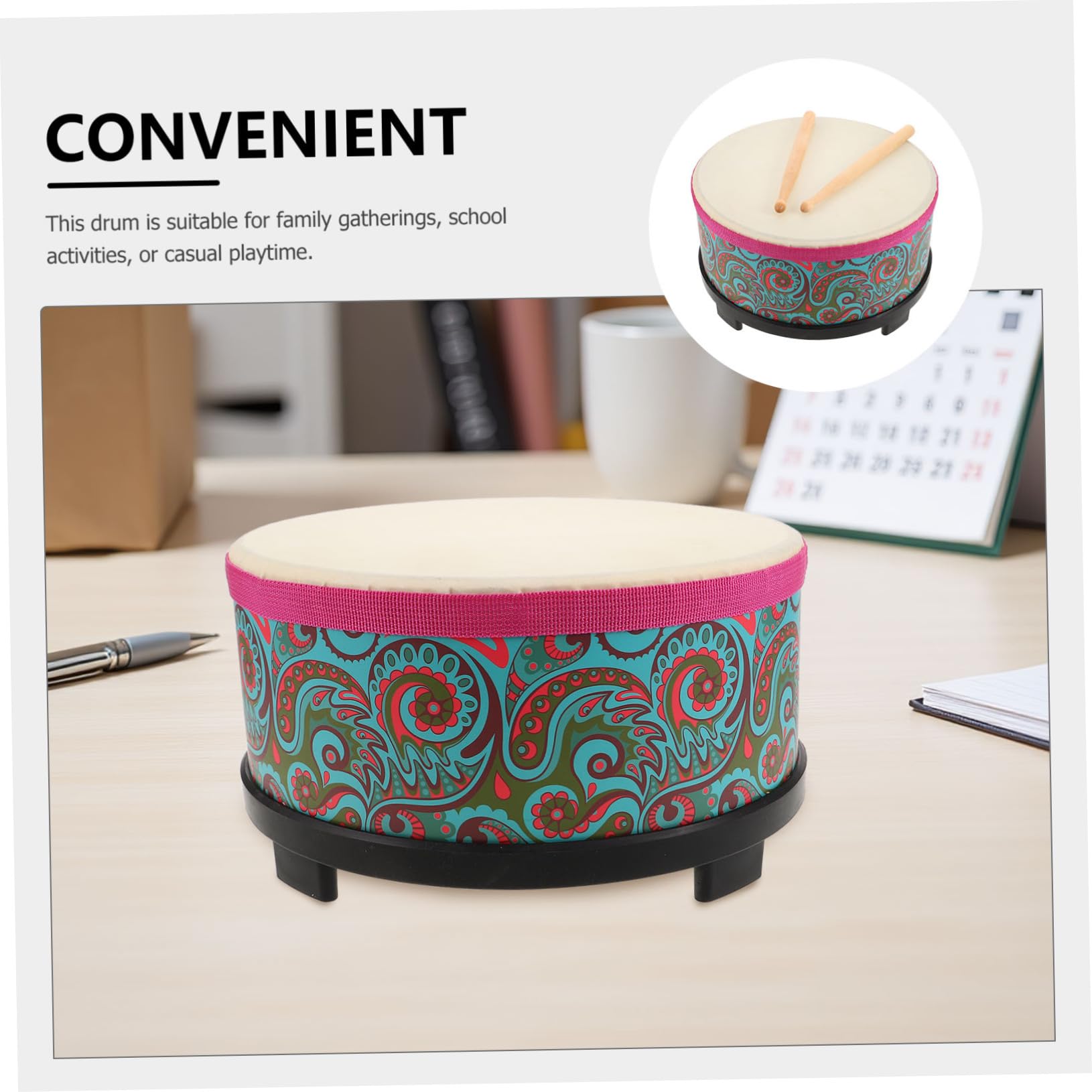 da Pavimento per Strumento Percussione Orff in Sicuro Design Ergonomico per Apprendimento Ritmico Indoor e Outdoor