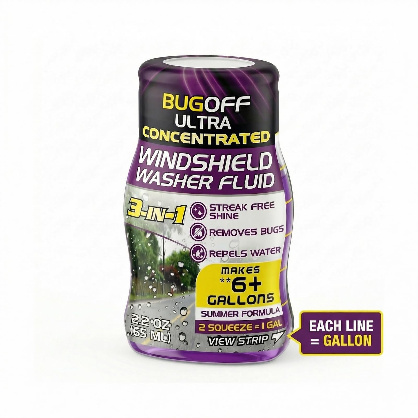 BUGOFF Líquido para limpiaparabrisas ultra concentrado