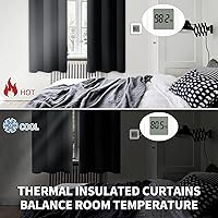 Vista 3 de Cortina opaca BGment con hueco por el que pasa la barra, 2 paneles