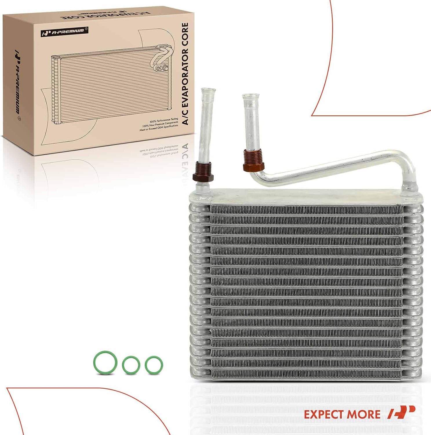 A-Premium AC Evaporator Core Compatible with Ford L8000F/L9000/LA8000F/LN7000/LN8000/LN9000/LNT8000F/LNT9000/LT8000F/LT9000/L8501/L9501/LT8501/LT9501/LT9522/L8513/L9513/LT8513/LT9513/LA9000