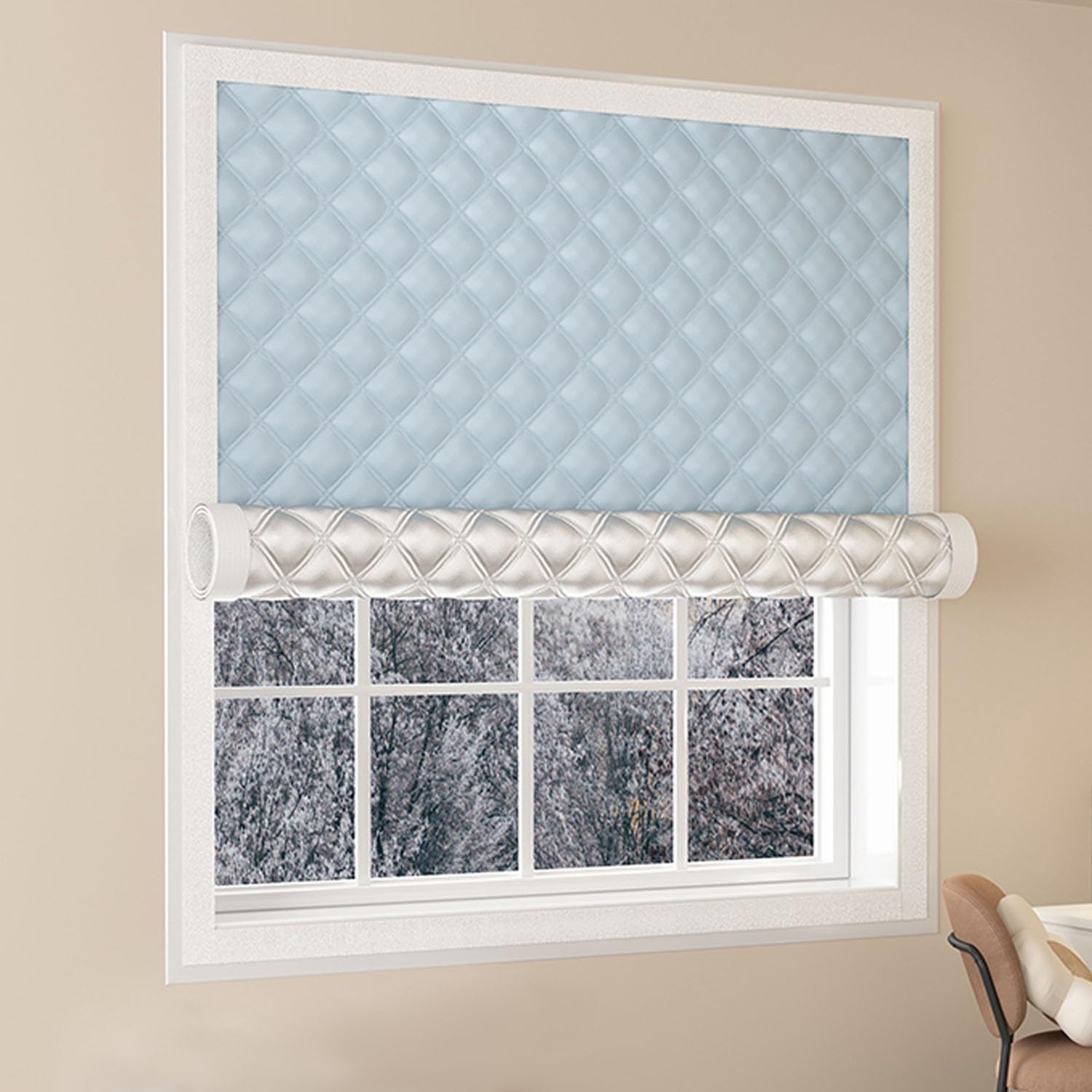 Couverture de fenêtre thermique anti-froid pour salon et chambre