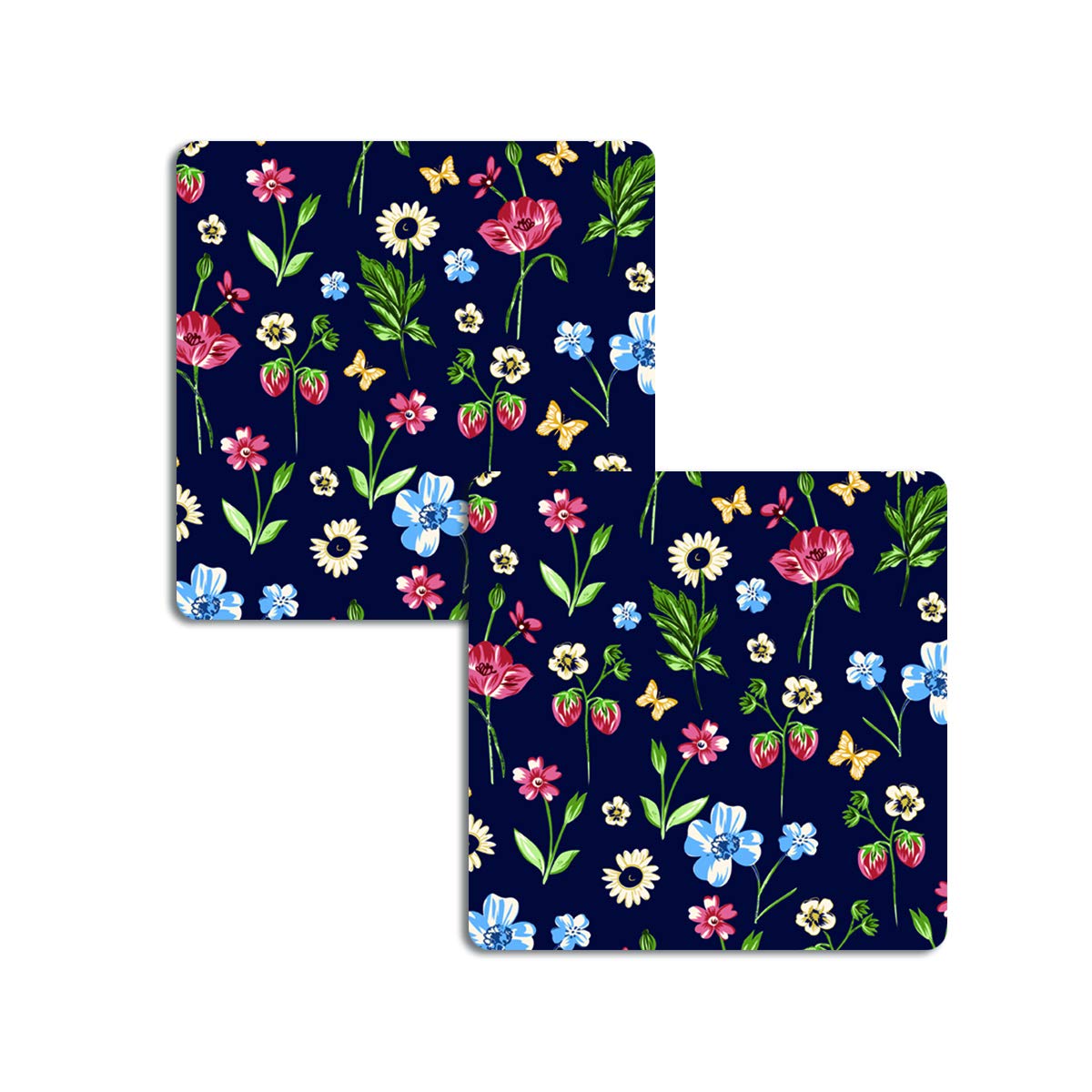 Buy STP Wooden Pack Set of 2 Coasters Square Shape Coaster, Colorful Coasters for Home and