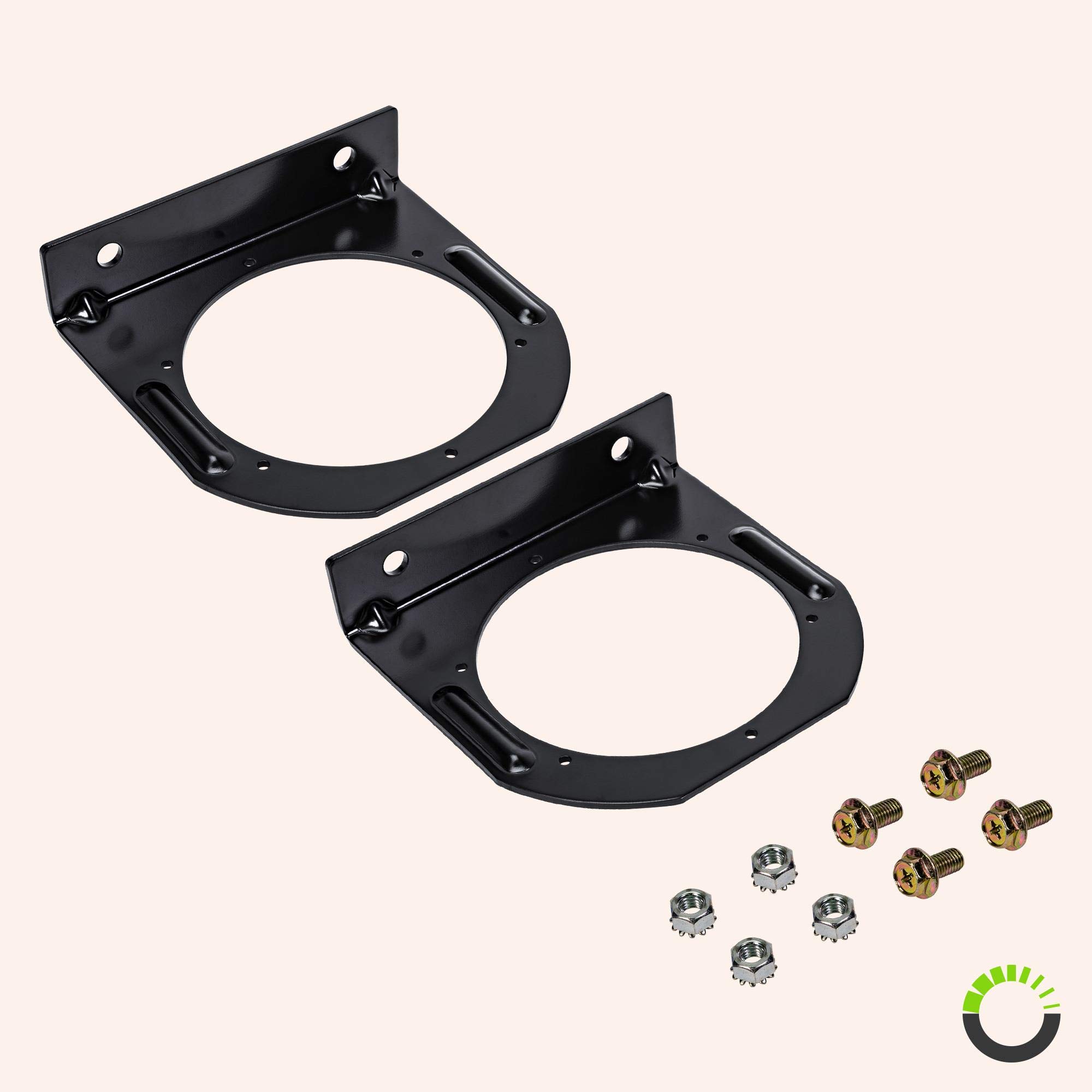 ONLINE LED STORE 2pc 4" Round Tail Light Mounting Bracket [L Shaped