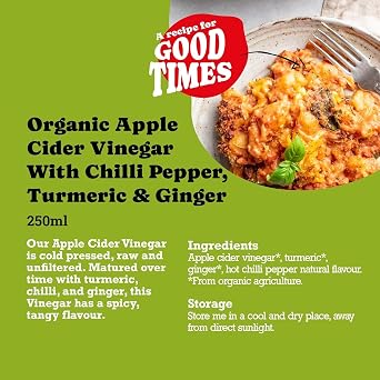 Mr Organic Apple Cider Vinegar with Turmeric, Chilli & Ginger - 250ml