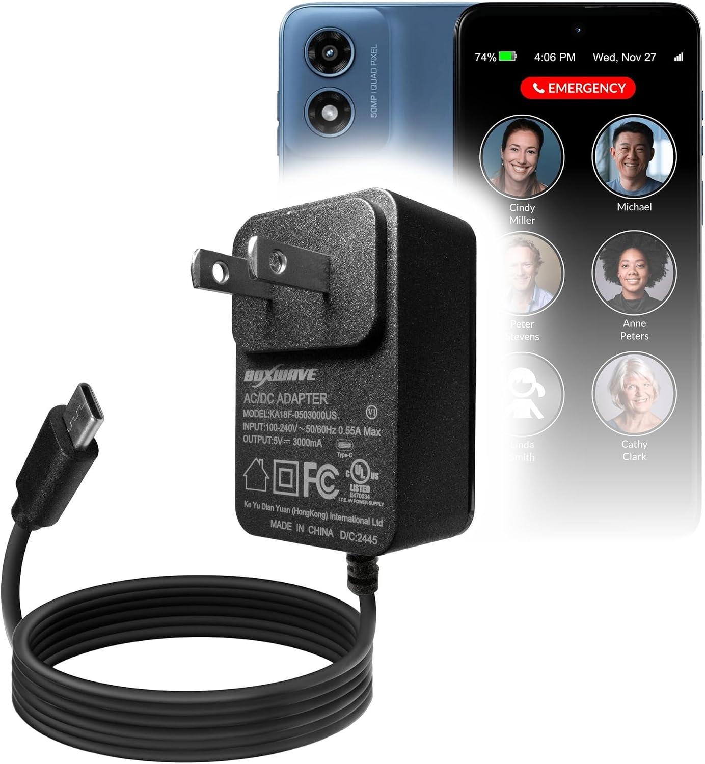 BoxWave Charger Compatible with Raz Memory - Wall Charger Direct (15W), Rapid Charge Your Device with Built-in 3ft Cable