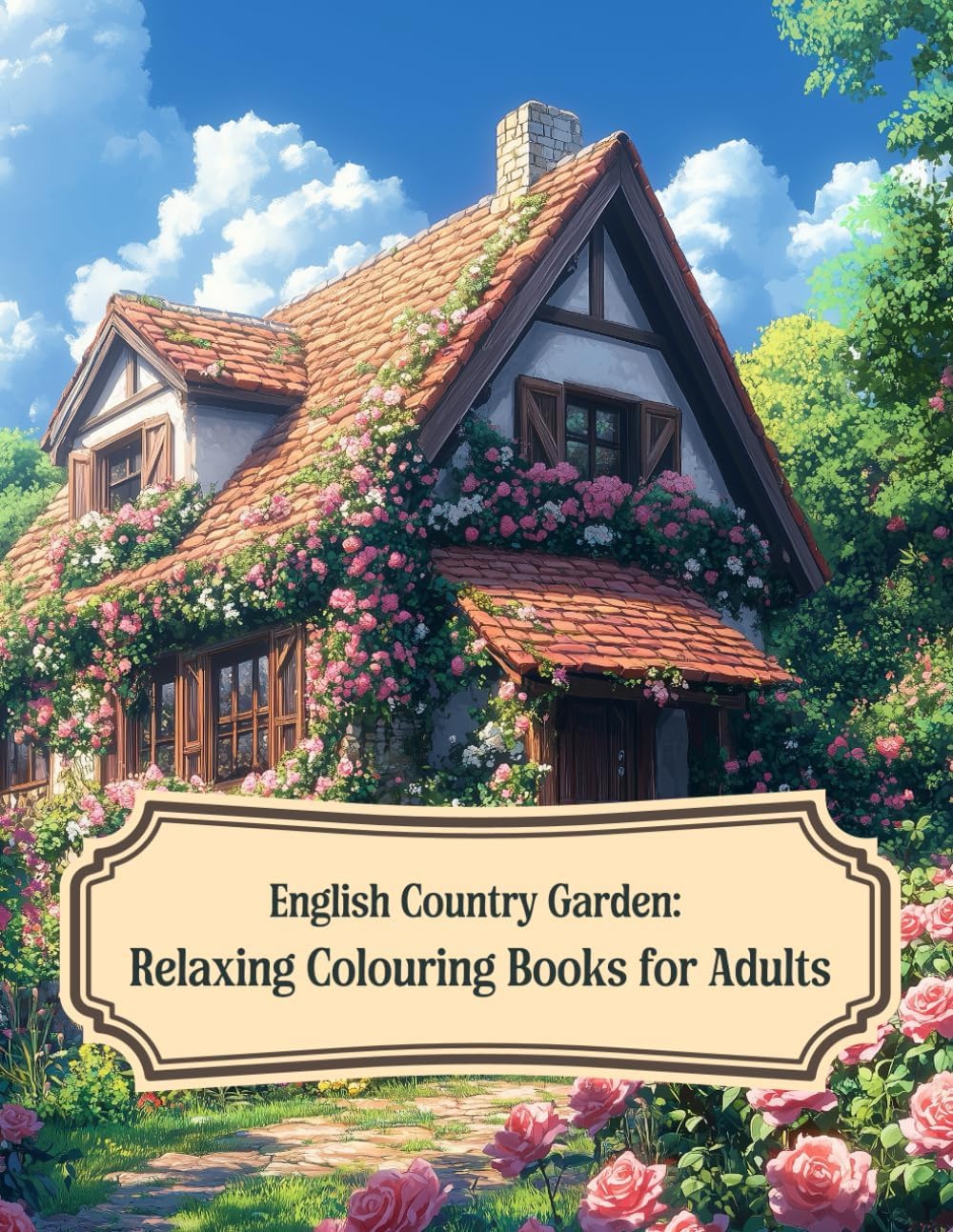 English Country Garden Colouring Book: Relaxing and Beautiful Scenes for Adults (Color the World: Houses, Landscapes & Architecture Series)