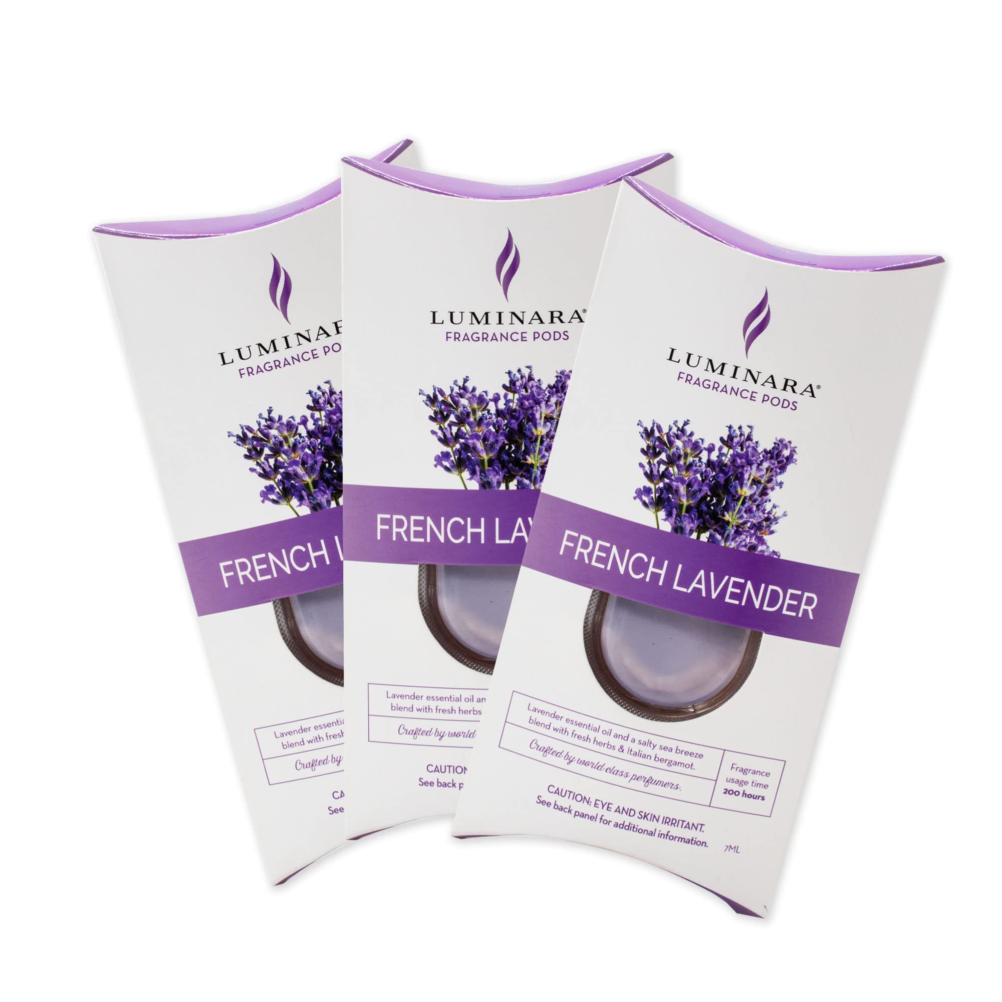 Cápsulas difusoras de fragancia lavanda para vela Luminara, pack de 3 recambios esenciales