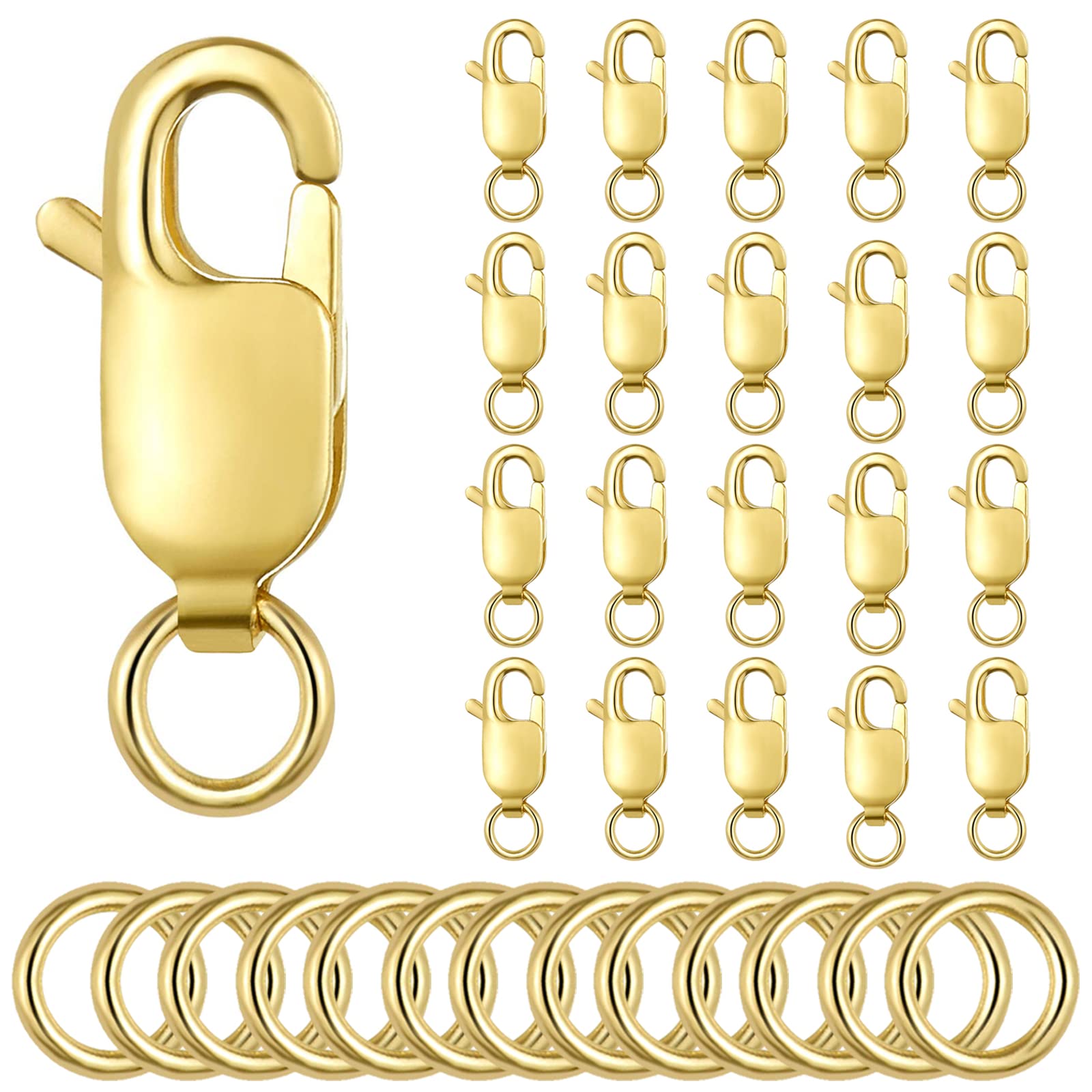 24k印字ゴールド ネックレス ロブスタークラスプ 925刻印 24k印字