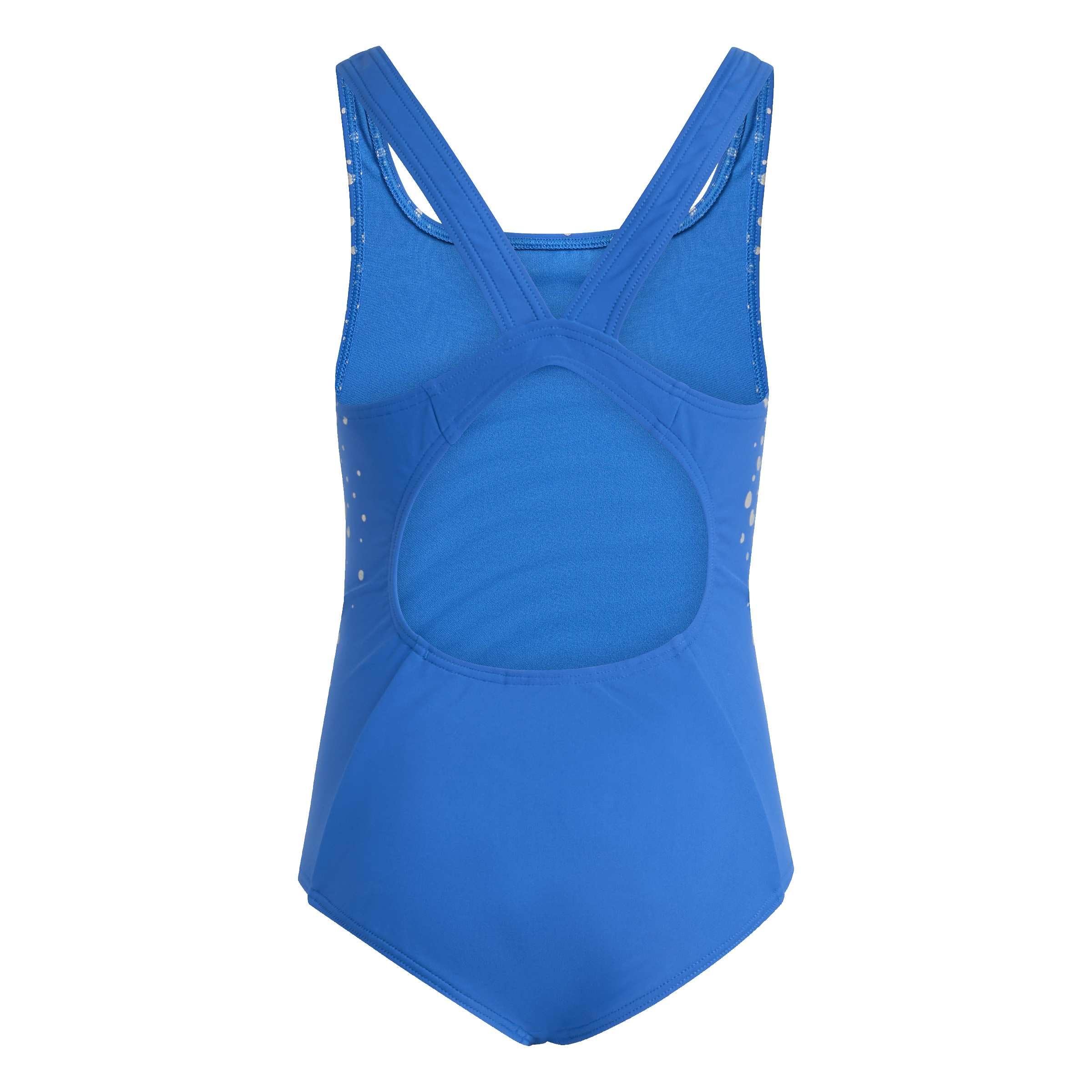 adidas Unisex Kids Badeanzug mit V-förmigem Rückendesign und Glitzer-Details für Kinder