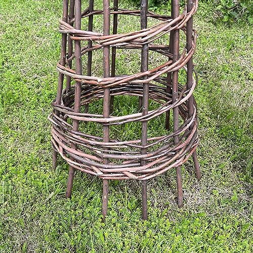 Selections Rustic Willow Garden Obelisk Plant Support for Climbers (1.15m high) - Pack of 2 - Image 5
