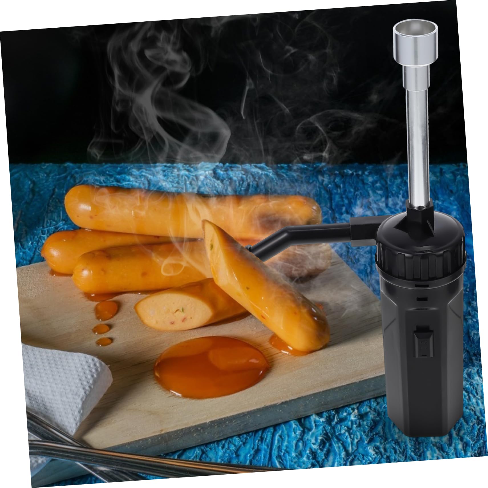 Abaodam 1pezzi Affumicatore Portatile Con Prolunga Infusore Per Riutilizzabile Per Alimenti Adatto Per Barbecue Picnic Affumicatura Prosciutto Formaggio Bistecche e Salmone