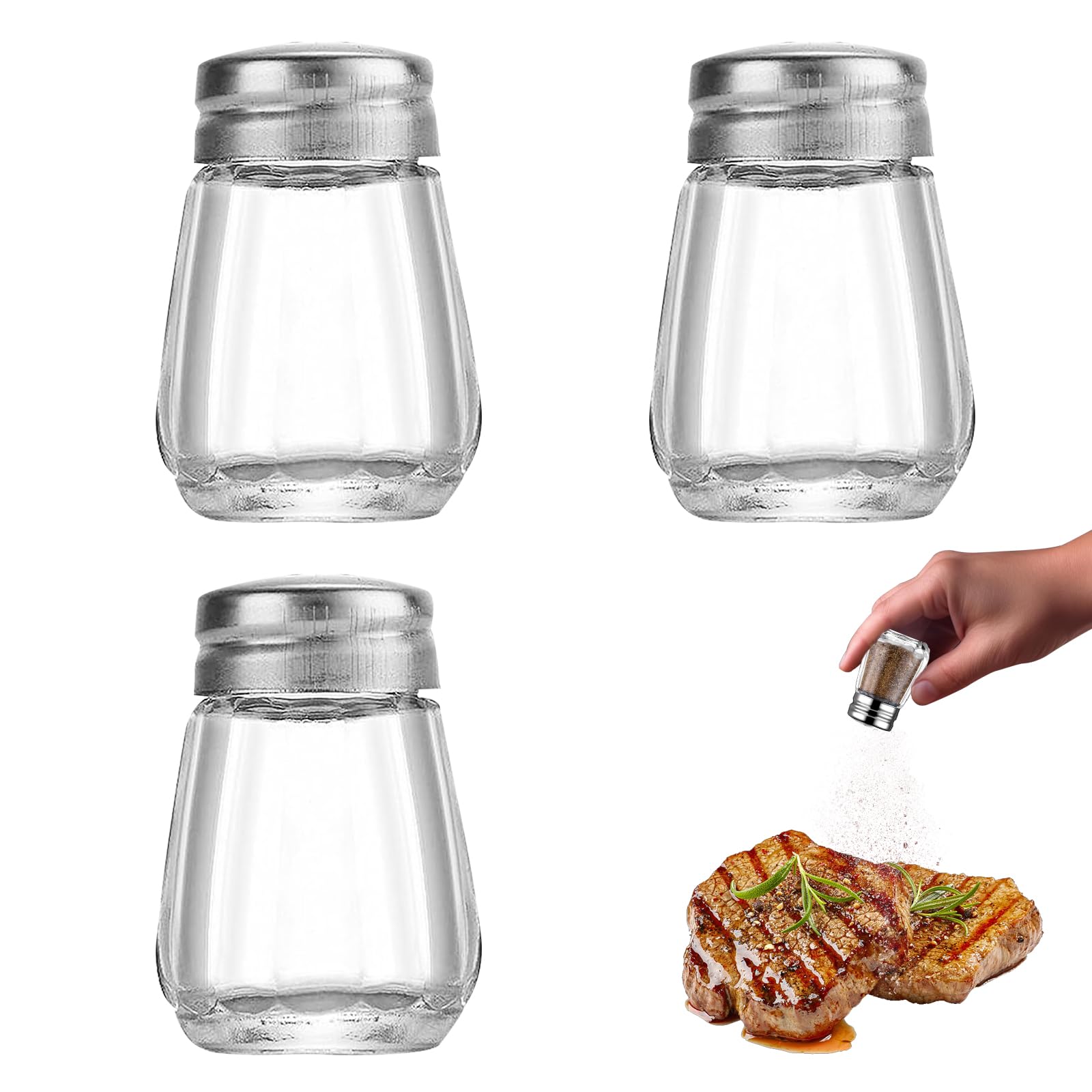 12 Shaker Sale E Pepe Mini Da Viaggio - Con Coperchio, Ideali Per Picnic, BBQ, Campeggio - Foto 5