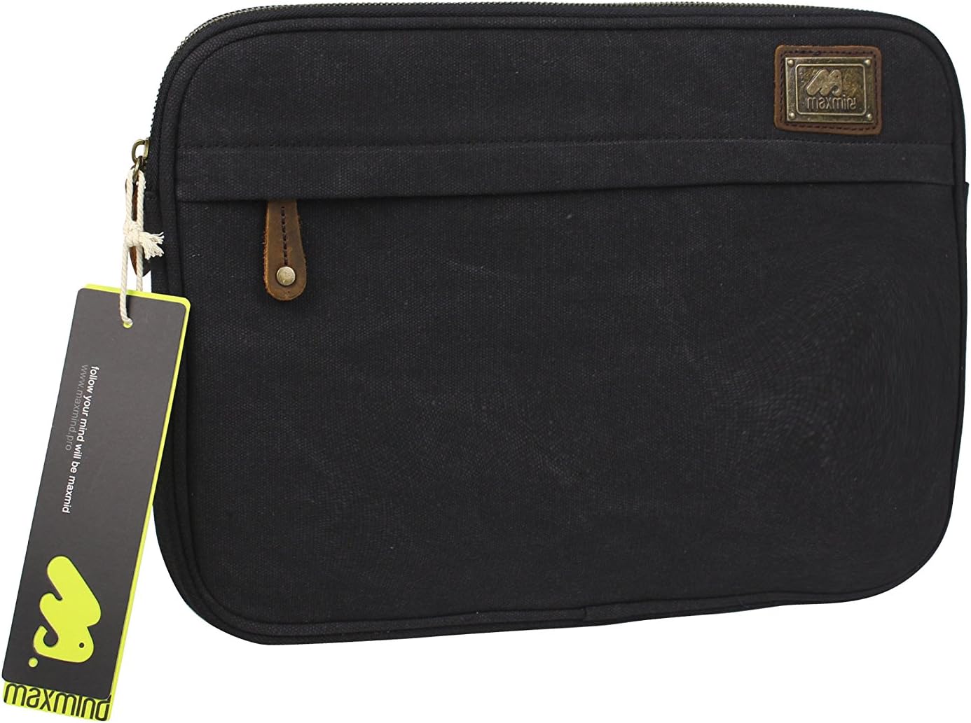 MaxMind Laptop Sleeve 13 inch Canvas iPad Case Bag Retro Tablet Carrying Case Vintage Cotton Fabric Sleeve Cover for Macbook Air/Macbook Pro/iPad/iPad Pro/Notebook/Ultra book/Tablet/Surface with zipper pocket