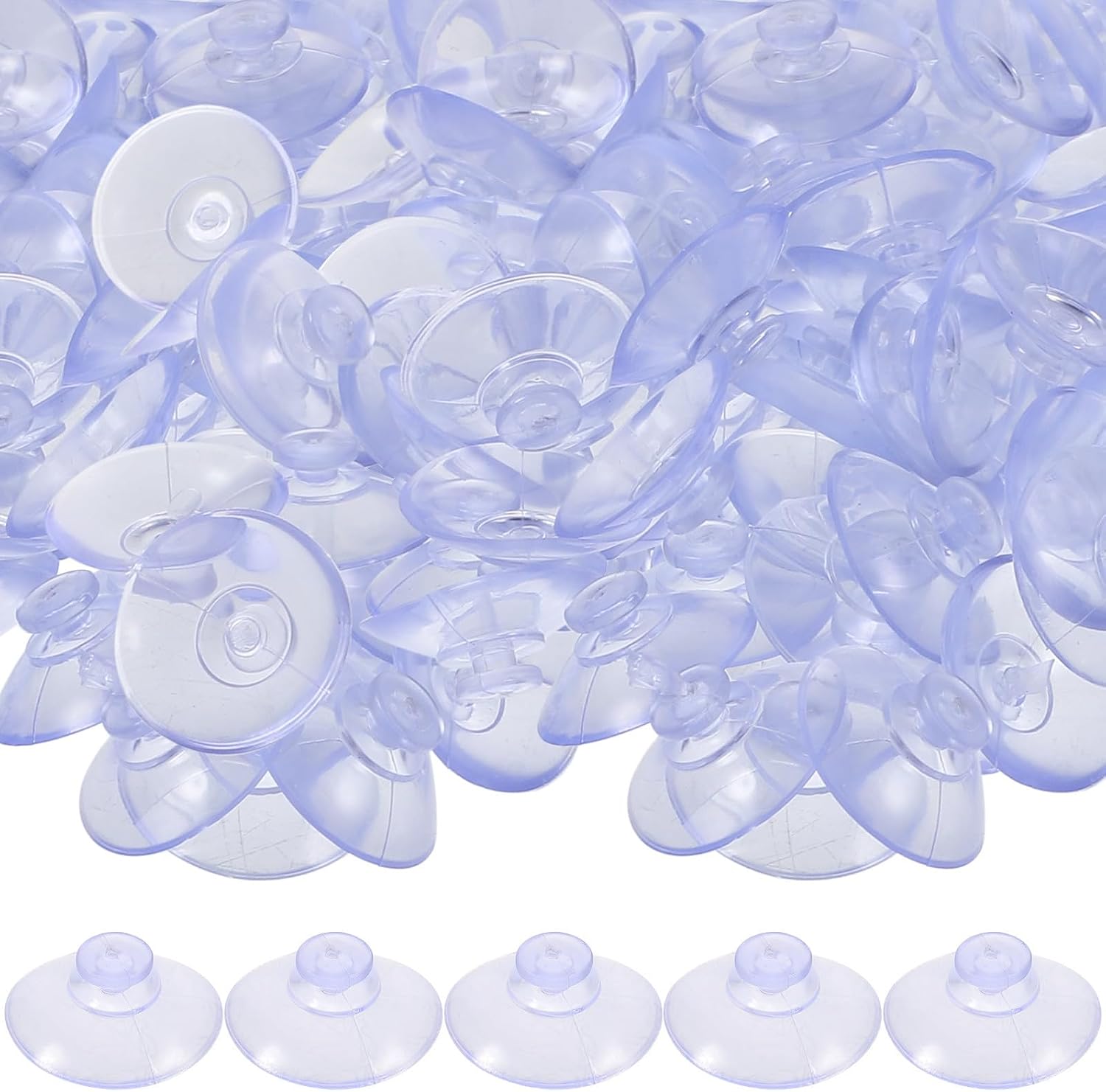 BESTYASH Mini Suction Cup Hooks PVC Material 100pcs Removable and Reusable, No Damage Surface for Glass Window and Table for Bathroom and Kitchen Organization