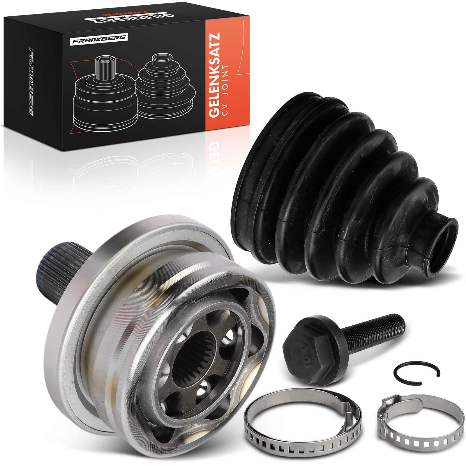 Frankberg Kit de junta homocinética lateral de la rueda delantera | A2033300300; Compatible con: Clase E W211, Clase E Modelo T S211, Clase C Modelo T S203, Clase C W203
