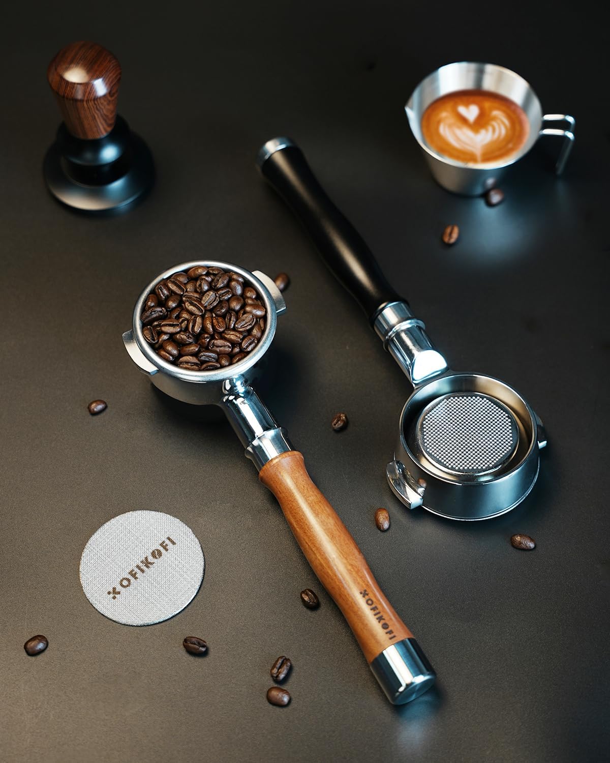 58mm Bottomless Portafilter 2 Ears For E61, Flair 58, ECM, Rocket, Sanremo, Synesso, Slayer, VBM Espresso Machine, Bottomless Naked Portafilter with 18g Filter Basket and Puck Screen - Rosewood - Image 6