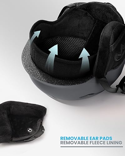 Miniatura 5 de OutdoorMaster Juego de casco de esquí, casco de snowboard con gafas para adultos, carcasa de policarbonato duradera, espuma EPS protectora y 10