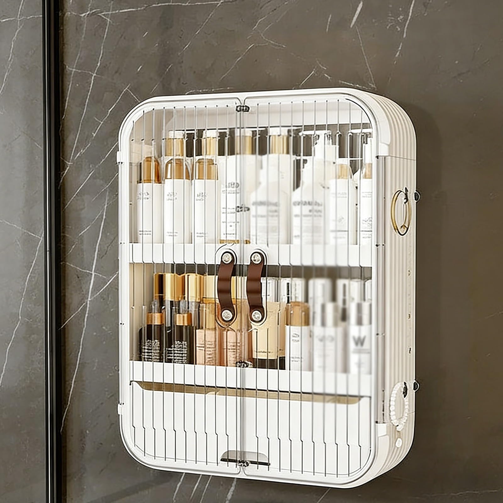 Armoire de rangement murale plastique blanche pour meuble salle de bain et cuisine