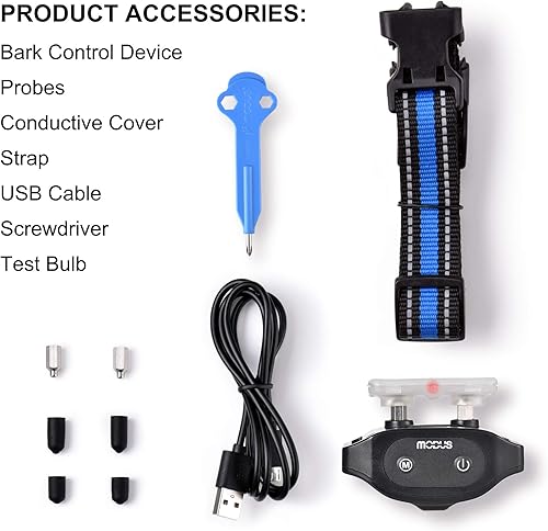 Miniatura 6 de Bark Collar MODUS - Collar antiladridos recargable con vibración de pitido para perros pequeños, medianos y grandes, dispositivo de entrenamiento de