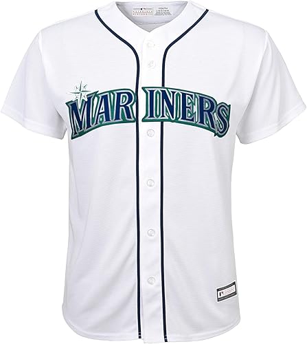 Miniatura 2 de OuterStuff Julio Rodriguez Seattle Mariners MLB - Camiseta blanca para jugadores caseros de 8-20
