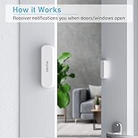 Vista 2 de Timbre de puerta, timbre de sensor de puerta para puertas abiertas – Timbre de puerta con alcance de operación de 150 metros 52 timbres Volumen