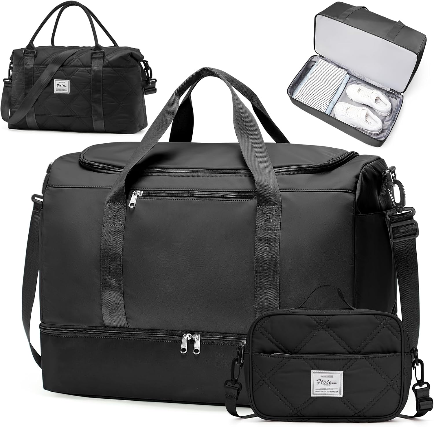Extra Large Travel Duffle Bag, Carry-On Weekender Bags for Women Travel