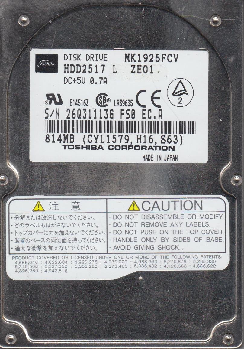 Amazon | mk1926fcv, c1 / s0.11 a、hdd2517 L ze01、Toshiba