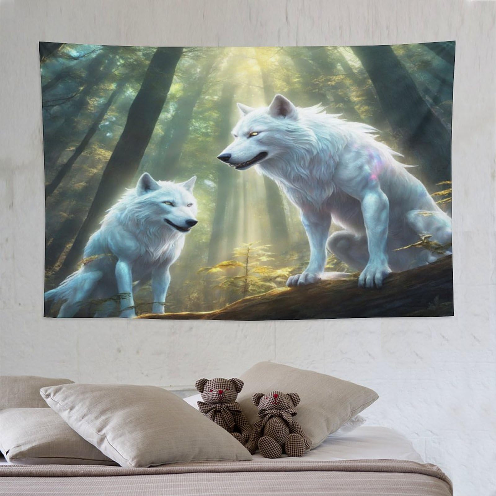 Tenture loup pour chambre coucher créant un espace cosy - 8