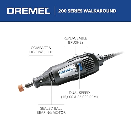 Miniatura 2 de Dremel 200115Kit de herramientas rotativas de dos velocidades