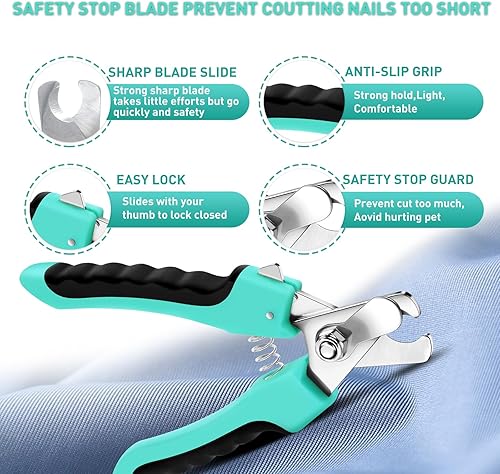 Miniatura 5 de Kit de cepillos para perros para aseo de perros y gatos de pelo corto y largo, juego de aseo de mascotas 5 en 1 para animales pequeños, 5 piezas de