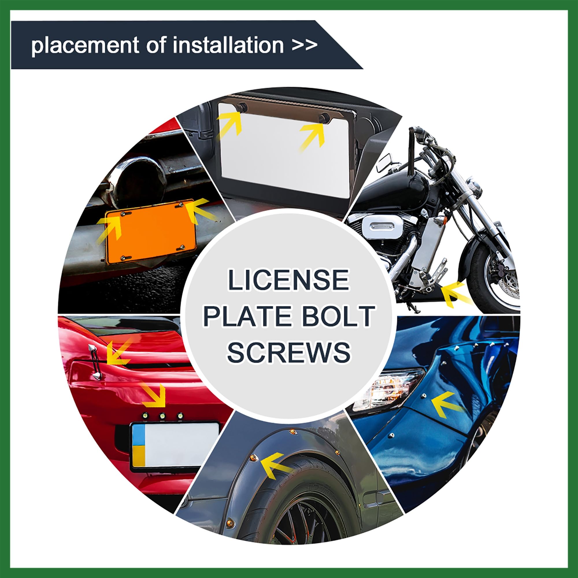 Motoforti 20pcs M6 X 20mm Blue Aluminum Alloy Motorcycle Hex Socket Head Bolts Bumper Screws Universal Replacement Long-Lasting