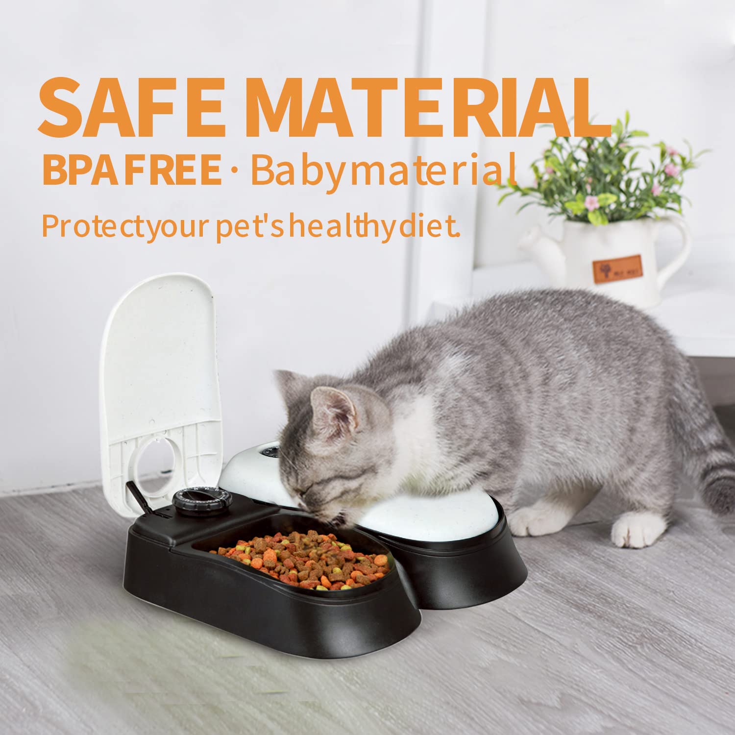 PAWISE Automatic Pet Feeder, Auto Dog Dry Food Dispenser with Timer for