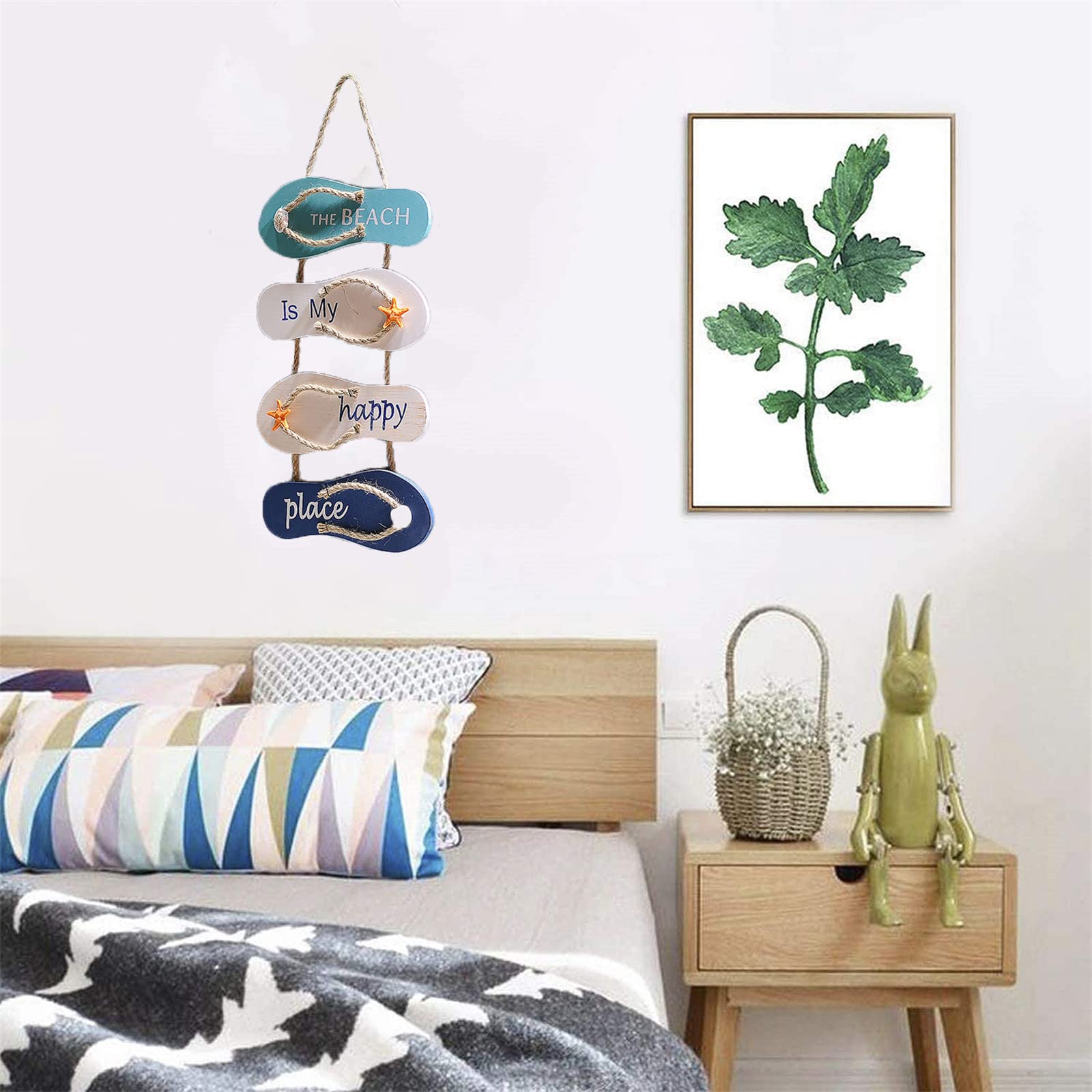 Decorazione Infradito Di Legno Per Parete - Tema Spiaggia, Nautica, Casa Al Mare - Foto 4