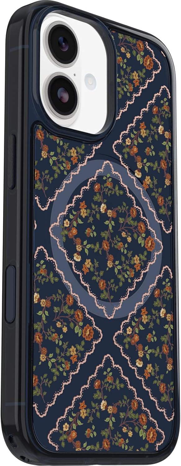 OtterBox iPhone 17 Symmetry Series Clear Case - Floral Romance - Blue - Image 3
