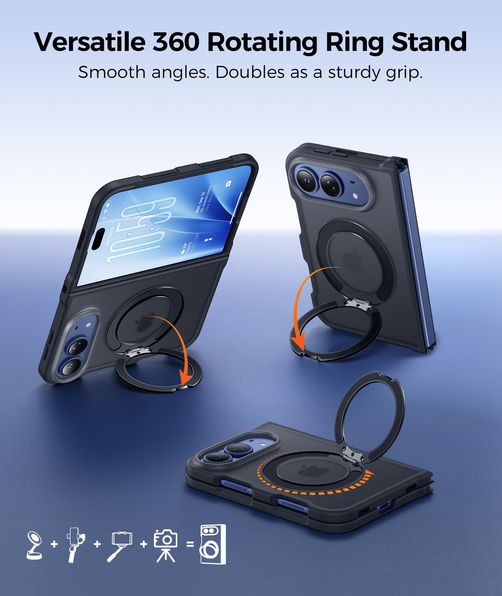 FNTCASE Custodia pieghevole per telefono Ultra/Phone con supporto magnetico