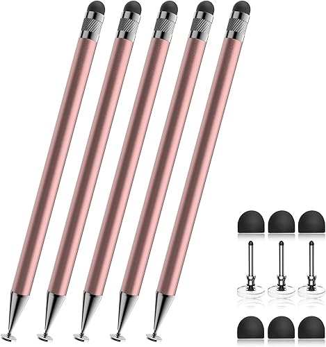 Miniatura 16 de Stylus (5 unidades), lápiz capacitivo 2 en 1 para pantalla táctil, alta precisión y sensibilidad, adecuado para tabletas iPhone/iPad/Android