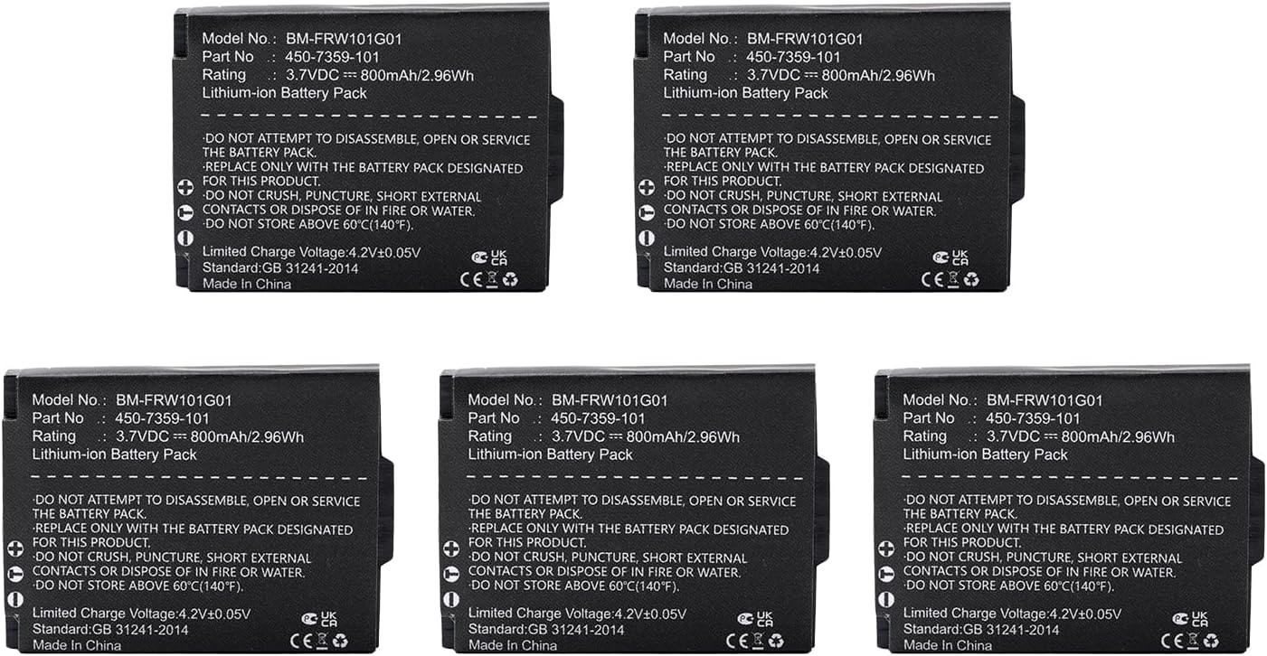 Estry 5 pcs 450-7359-101 Battery Replacement for FrontRow FR Wearable Lifestyle Juno ISM-01 ITM-01 Pendant Microphone Battery