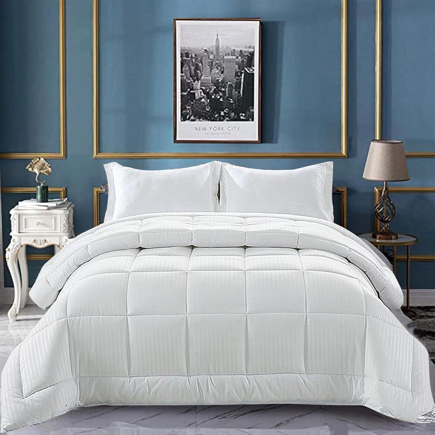 OZMIC Super King Duvet Set 10.5 Tog Soft and Comfortable Box Stitched