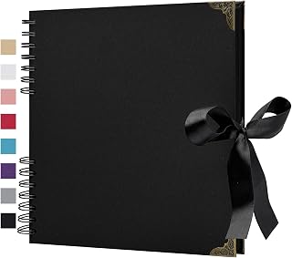 Scrapbook Album 10x10 Inch - Hardcover Kraft Paper Photo Album with 80 Pages, Memory Book for Wedding, Anniversary, Family, Christmas, Baby Shower, Ideal for Preserving Precious Moments