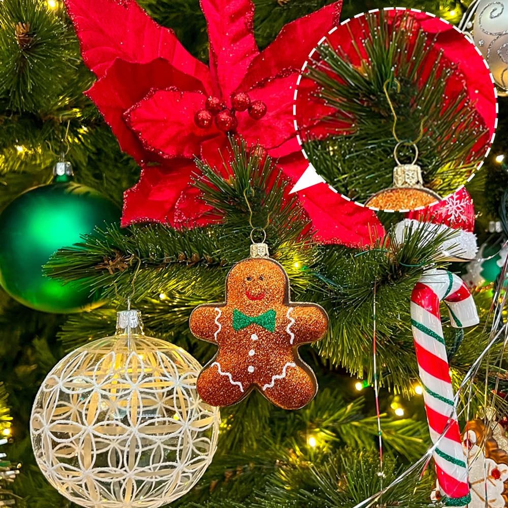 100 Ganci Per Ornamenti Di Natale - Plastica Trasparente, Per Appendere Palline, Calze E Ghirlande