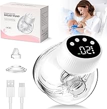 Electric Breast Pump, Wearable Portable Low Noise, 4 Modes and 12 Levels, 180 ml Capacity, Hands Free Breast Pump for Easy Pumping, Anti-Leakage, 24 mm
