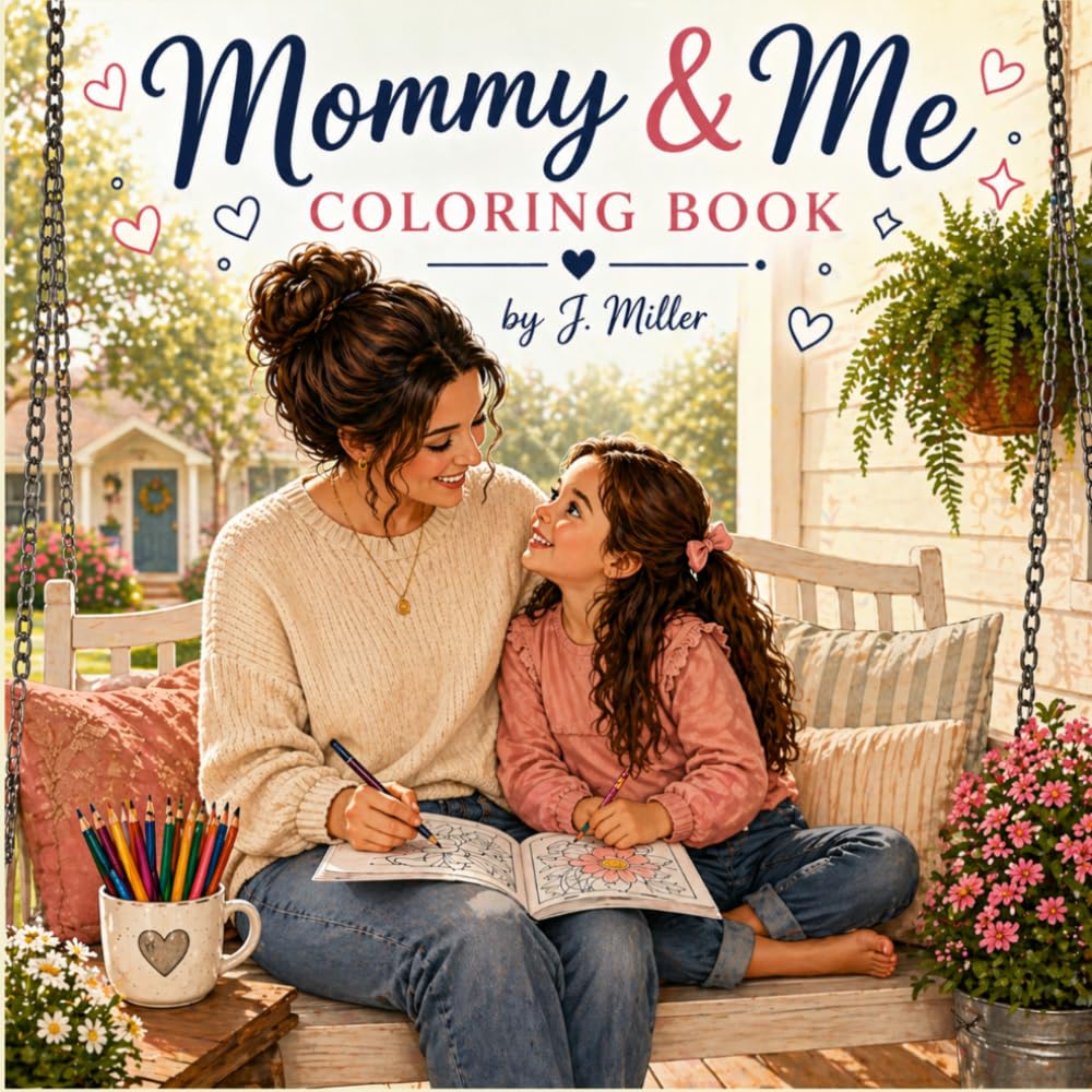 Mommy & Me Coloring Book - Adult Edition: A Sweet Mommy and Child Coloring Book for Relaxation and Bonding Time