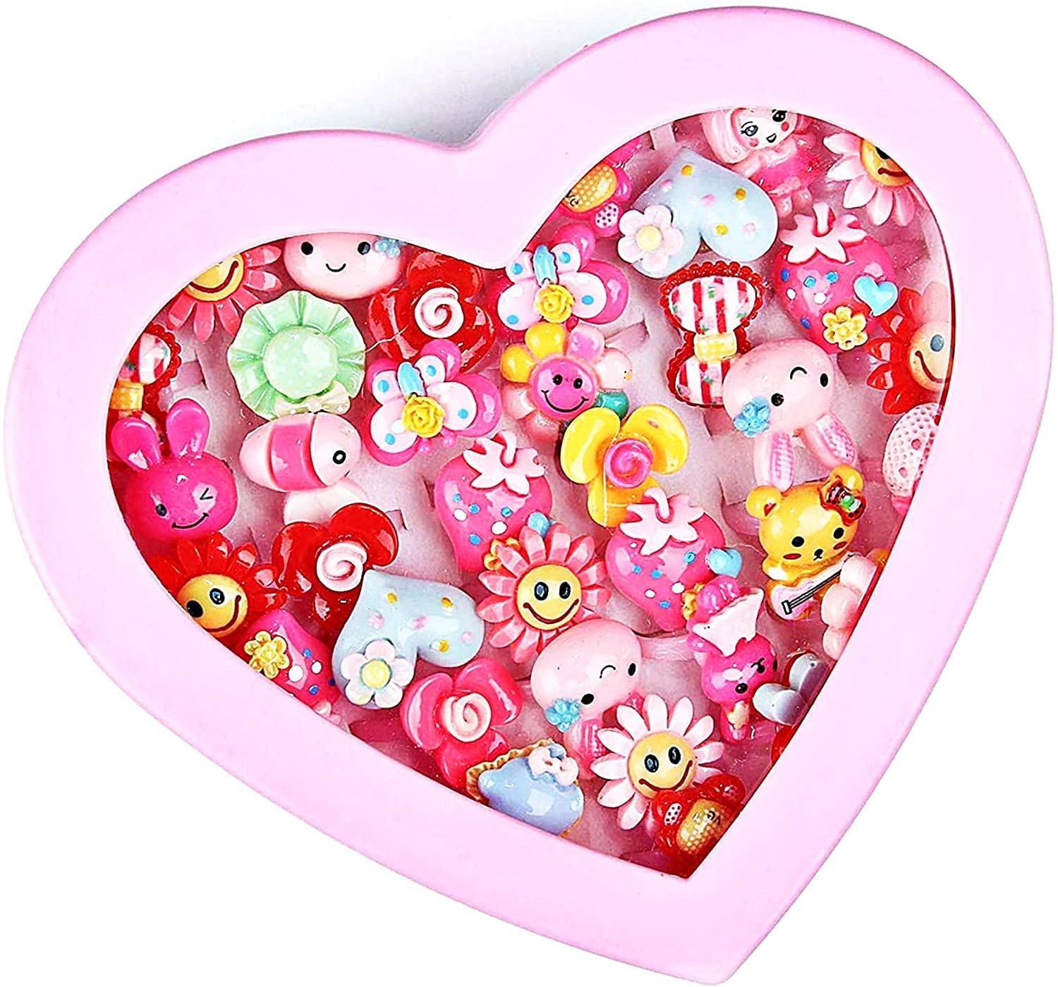 jewelry orb heart pink 2P