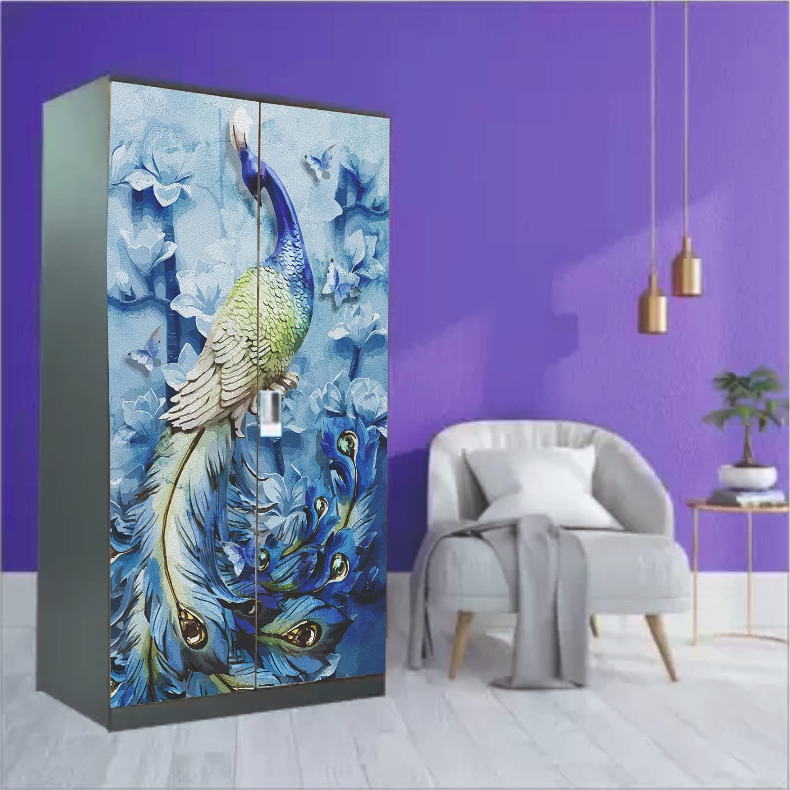 Decor Production Self Adhesive Wallpaper Wall Sticker for Almirah/Wardrobe(Design no. almirah-wallpaper-pt07-2) (B09CTFH73V) Amazon Price History, Amazon Price Tracker